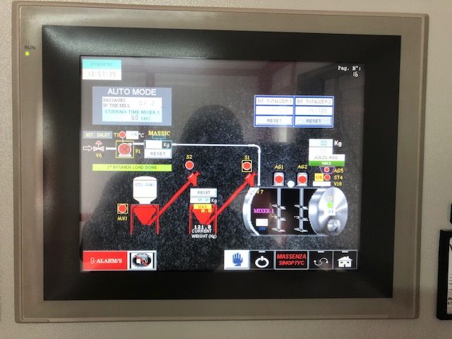 Automatic dosing control screen