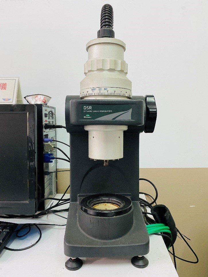 Dynamic Shear Rheometer (DSR) test equipment