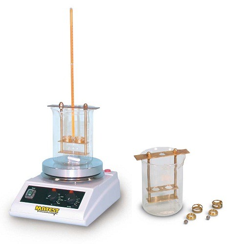 Ring and ball softening point apparatus